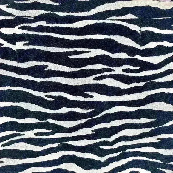 Morgan de Toi Zebra  Mini Skirt, S, Faux Wool Boho Y2K Sexy Goth Festival Style - Picture 12 of 16